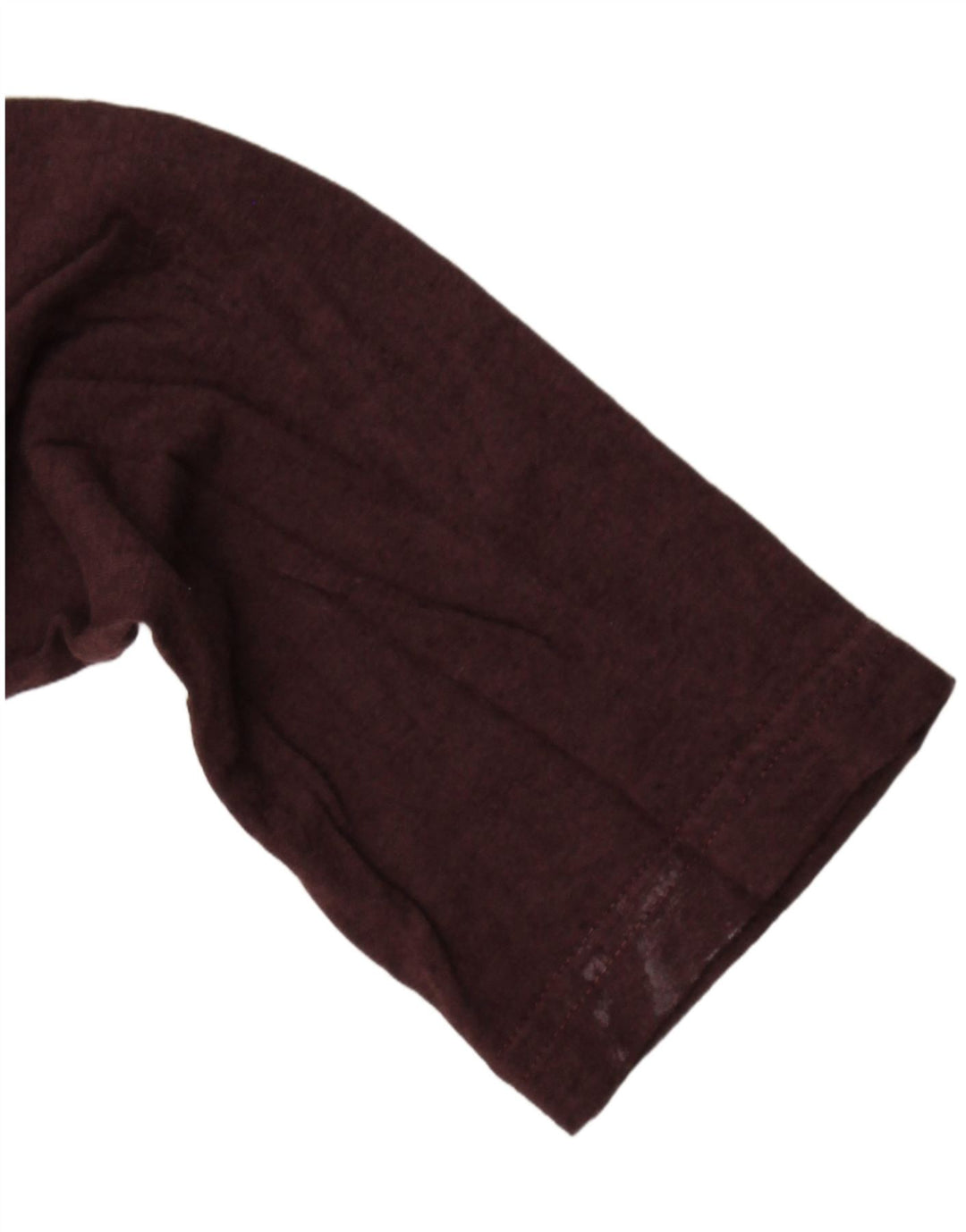 Armani Jeans Dame Crop Top Langærmet IT 44 Medium Burgundy Viscose