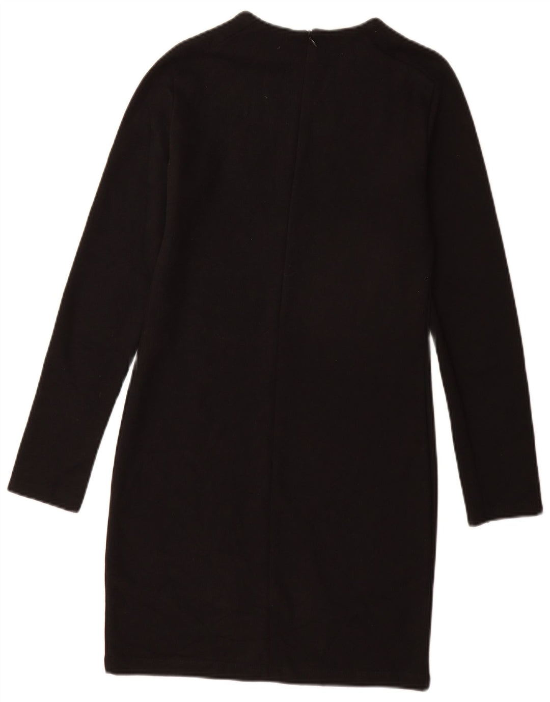 Zara Dame Jumper Dress UK 12 Medium Sort Bomuld