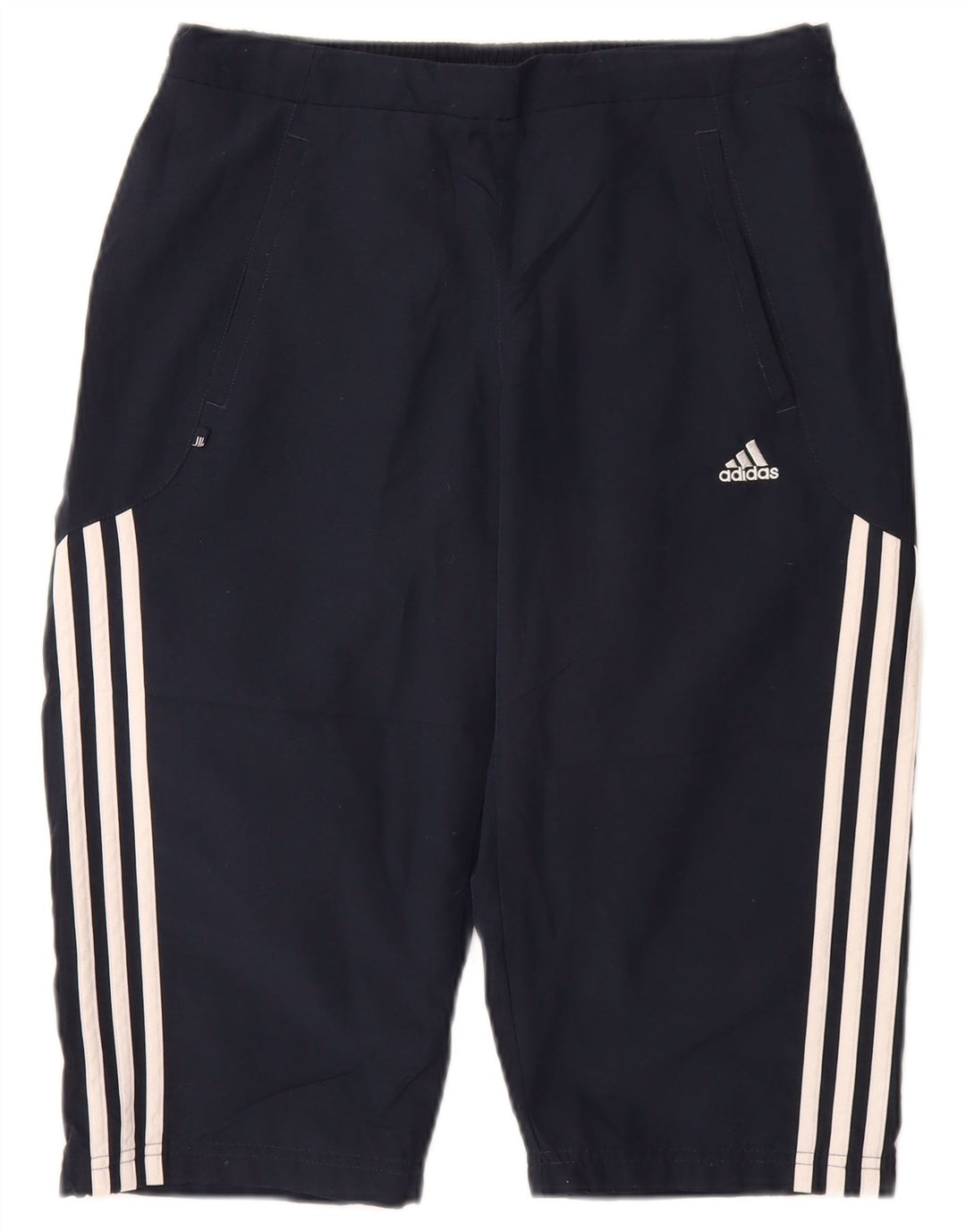 Adidas Womens Bermuda Sports Shorts UK 12 Medium Navy Blue Polyester