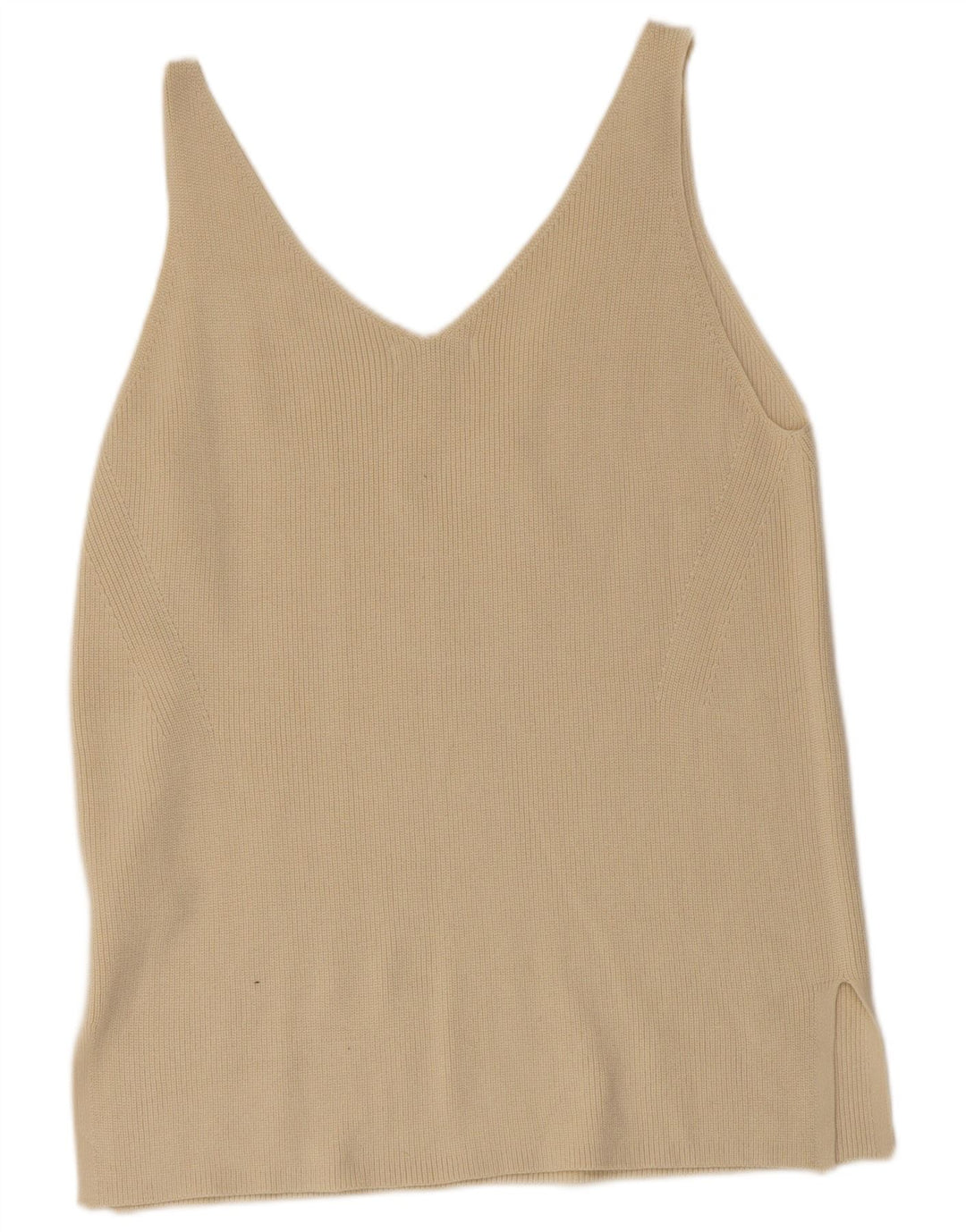 Marks & Spencer Damevest Top UK 14 Stor Beige Bomuld