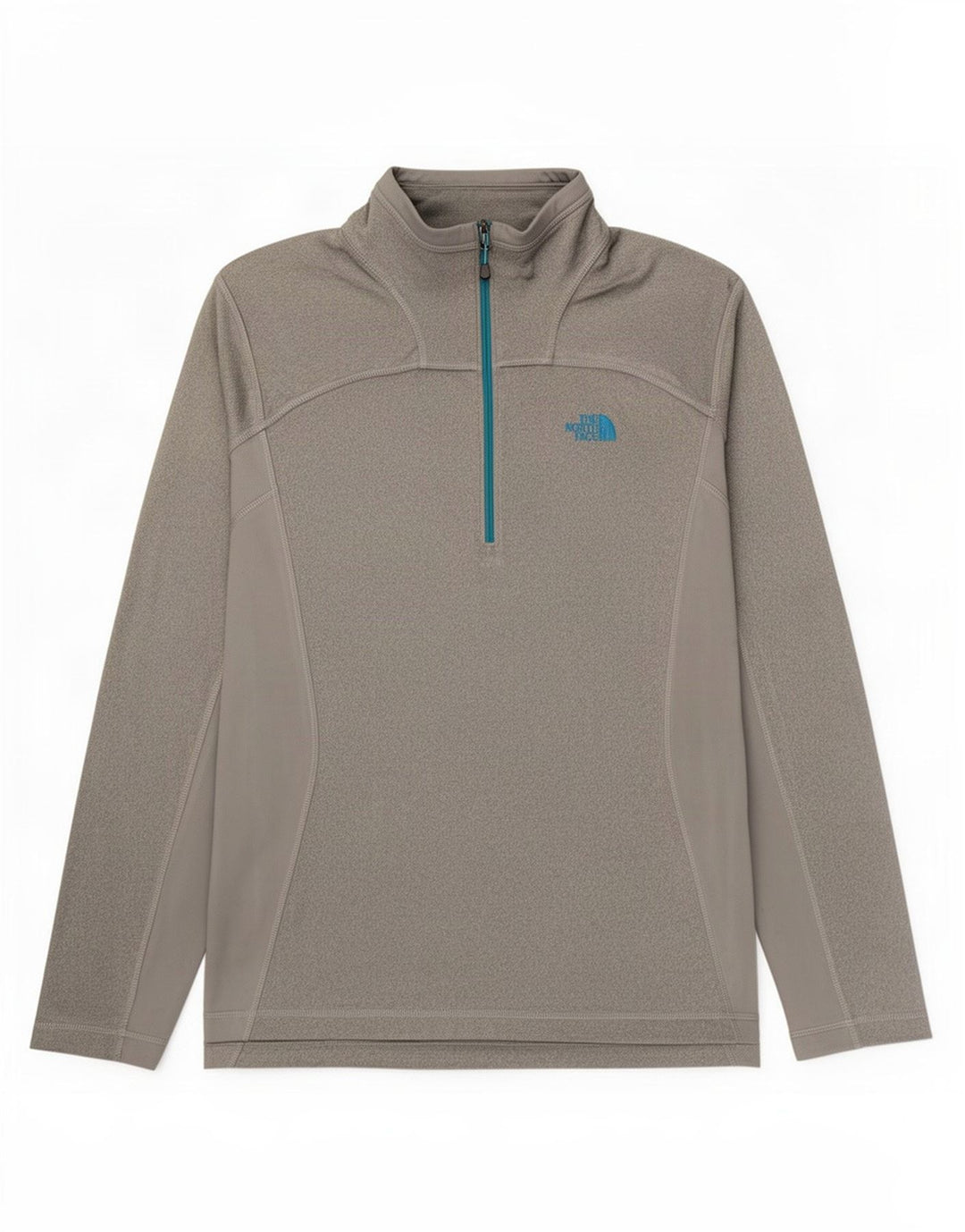 The North Face Herre Zip Neck Pullover Træningsdragt Top Medium Grey Flecked