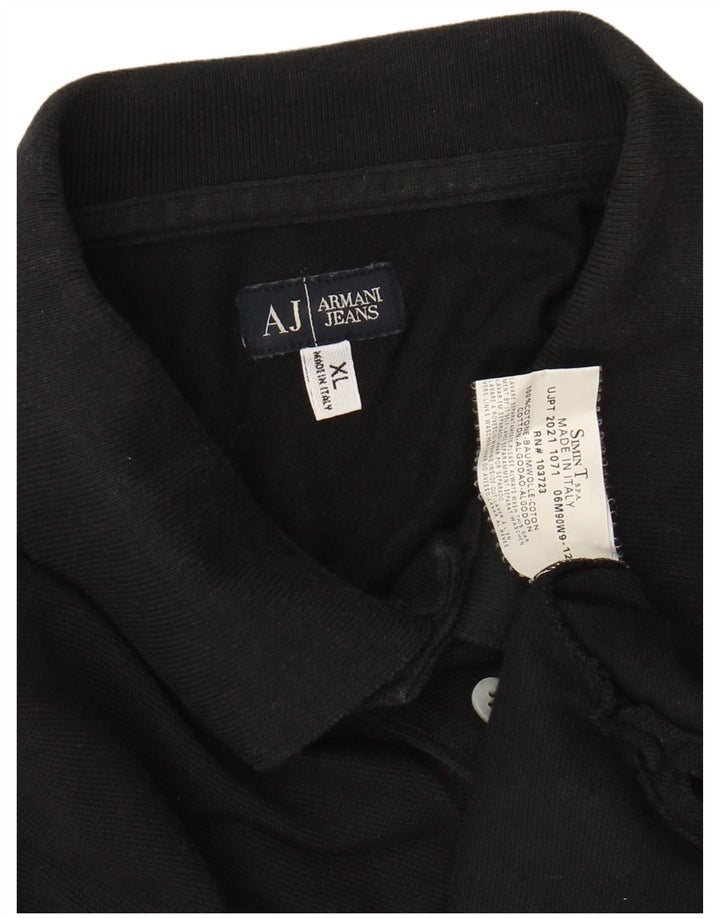 ARMANI JEANS Herre poloshirt XL sort bomuld