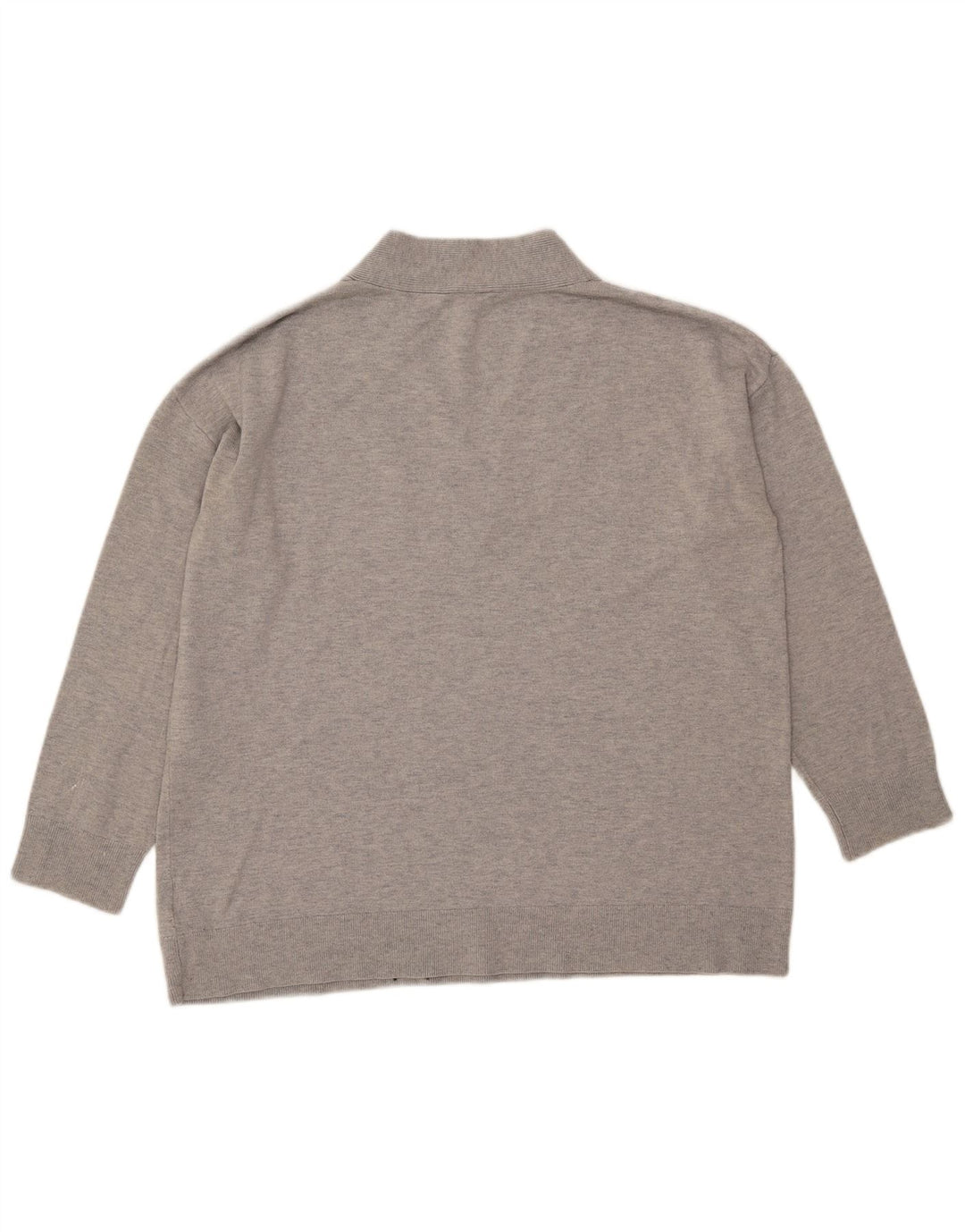 Gap Dame Oversized V-hals Jumper Sweater UK 16 Large Grå Flecked