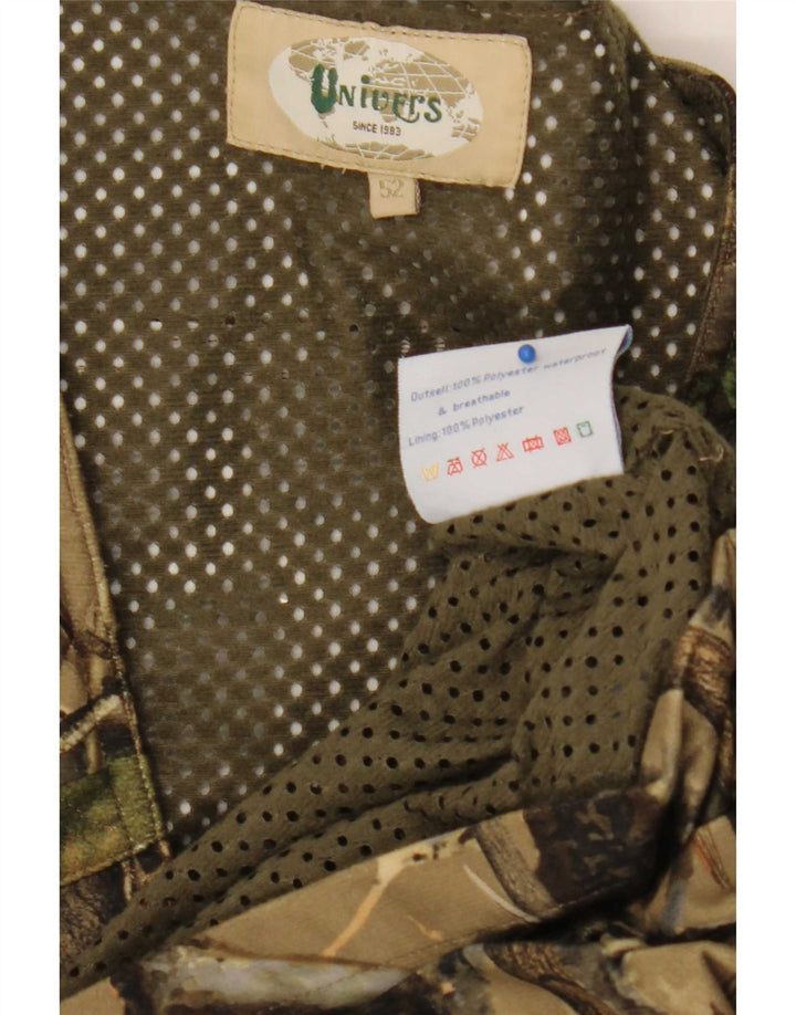 Univers Herre abstrakt mønster Utility Gilet IT 52 XL Khaki Polyester