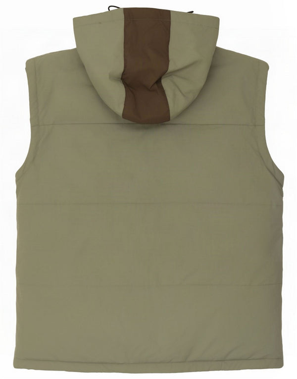Fila Herre hætte polstret Gilet UK 44 2XL Grøn Colourblock Polyamid