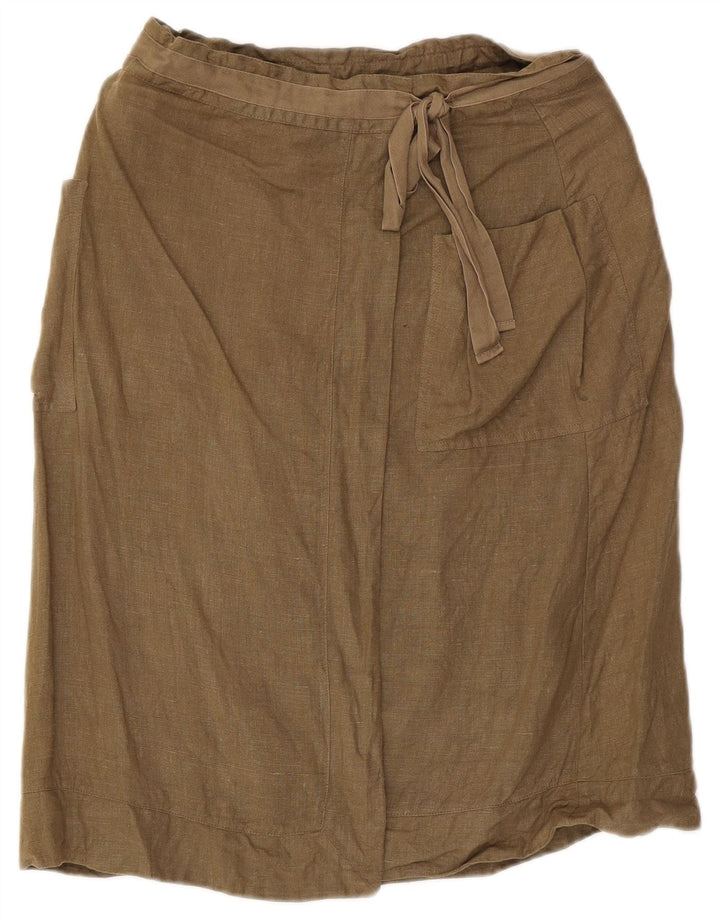 Sasha Dame Cargo Skirt UK 12 Medium W29 Khaki Linen