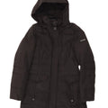 Woolrich Polstret frakke med hætte til kvinder UK 10 Small Black