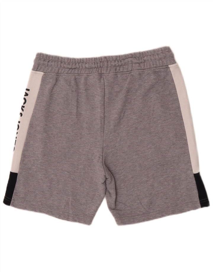 Jack & Jones Herre grafiske sportsshorts Mediumgrå Colourblock Bomuld