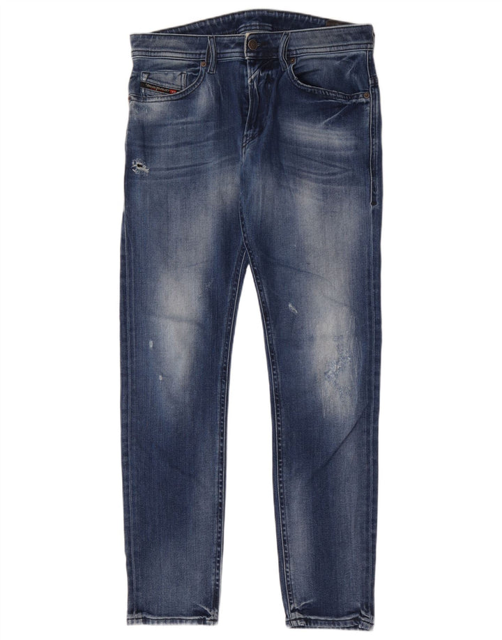 Diesel Herre Distressed Slim Jeans W30 L32 Blå Bomuld