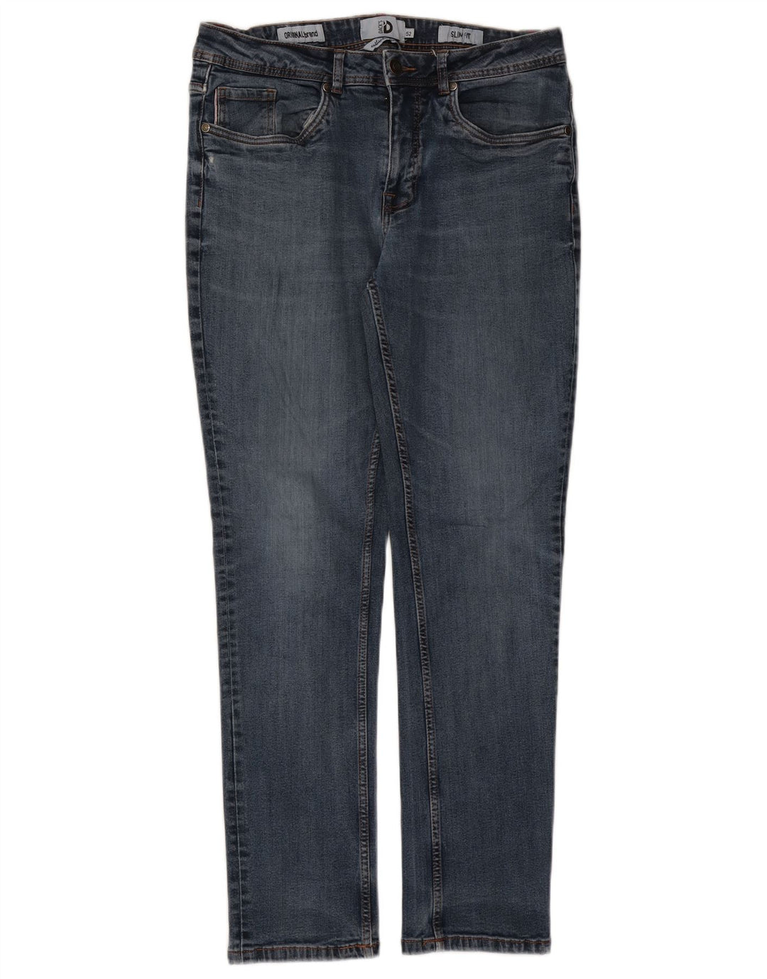 Dacks Herre Slim Jeans IT 52 XL W36 L30 Blå Bomuld