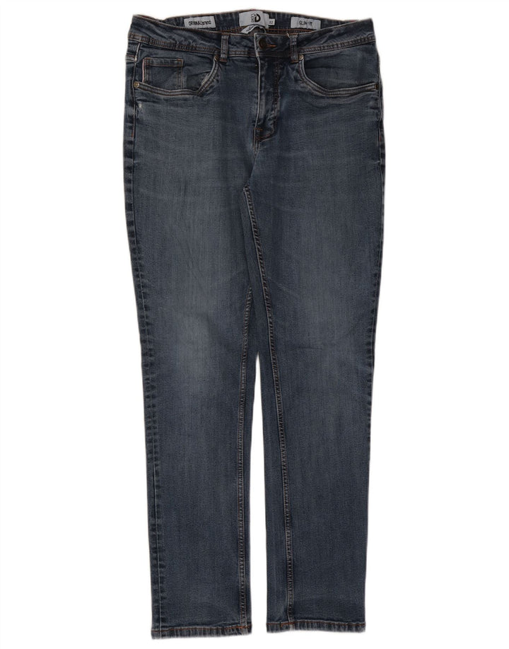 Dacks Herre Slim Jeans IT 52 XL W36 L30 Blå Bomuld