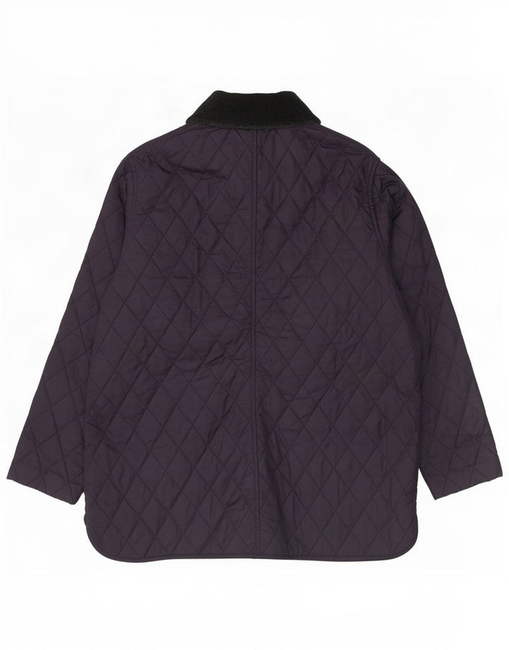 Barbour Quiltet jakke til kvinder UK 16 Large Navy Blue Colourblock