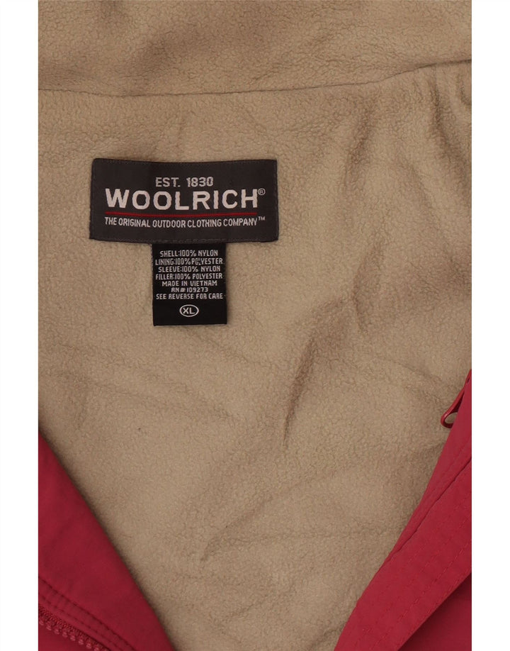 Woolrich Herre Windbreaker Jacket UK 42 XL Pink Nylon