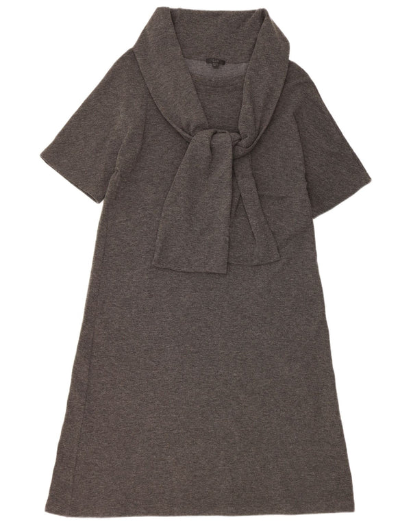 Cos Dame 1/2 ærmet Jumper Dress UK 16 Large Grå