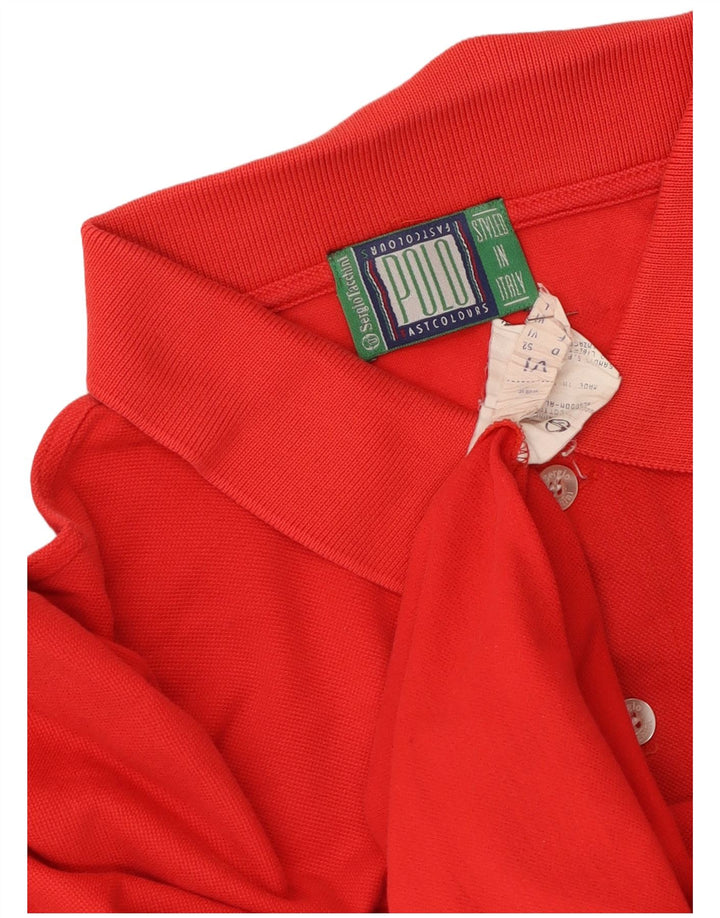 Sergio Tacchini herre polo skjorte stor rød bomuld