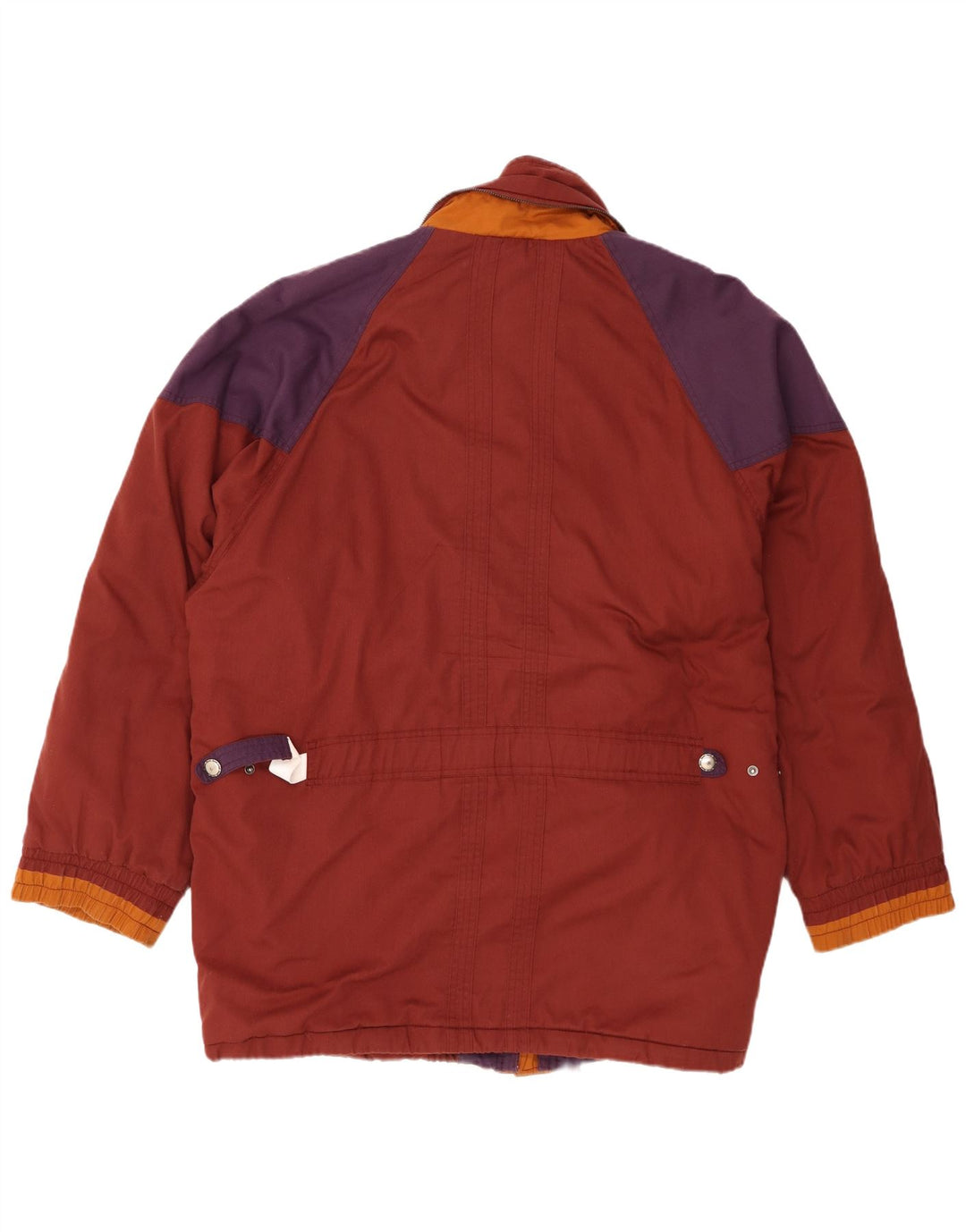 Vintage Herre Windbreaker Jacket UK 42 XL Maroon Colourblock