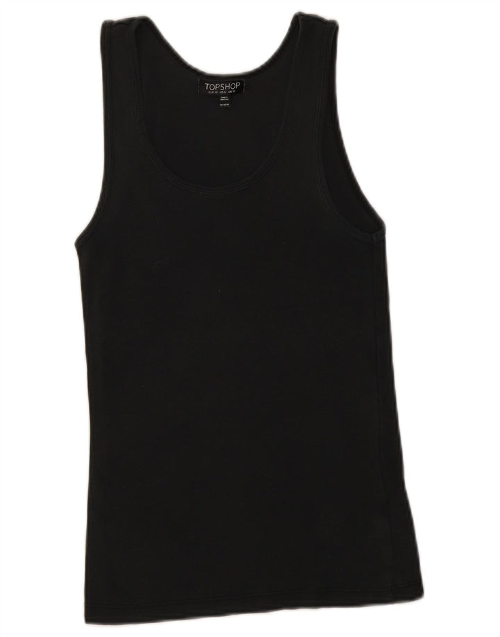 Topshop Damevest Top UK 10 Small Black Bomuld