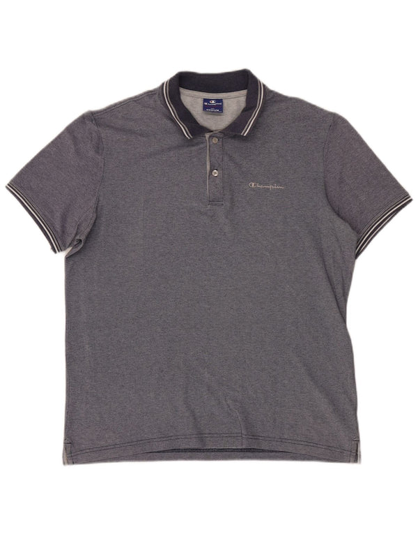 Champion Herre poloshirt Medium Navy Blue Colourblock