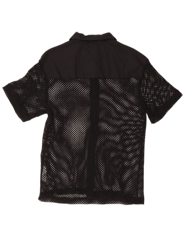 Zara Kortærmet Herreskjorte Medium Sort Bomuld