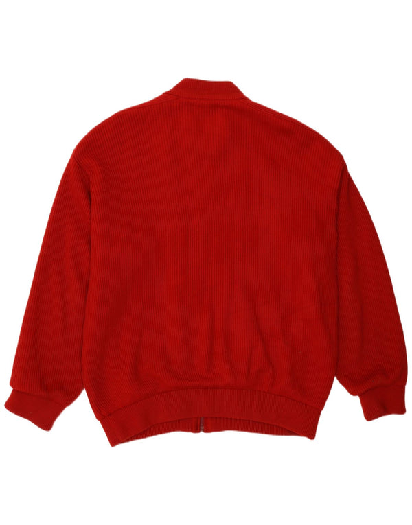 Paul & Shark Mens Yachting Knit Bomber Jacket UK 44 2XL Red New Wool