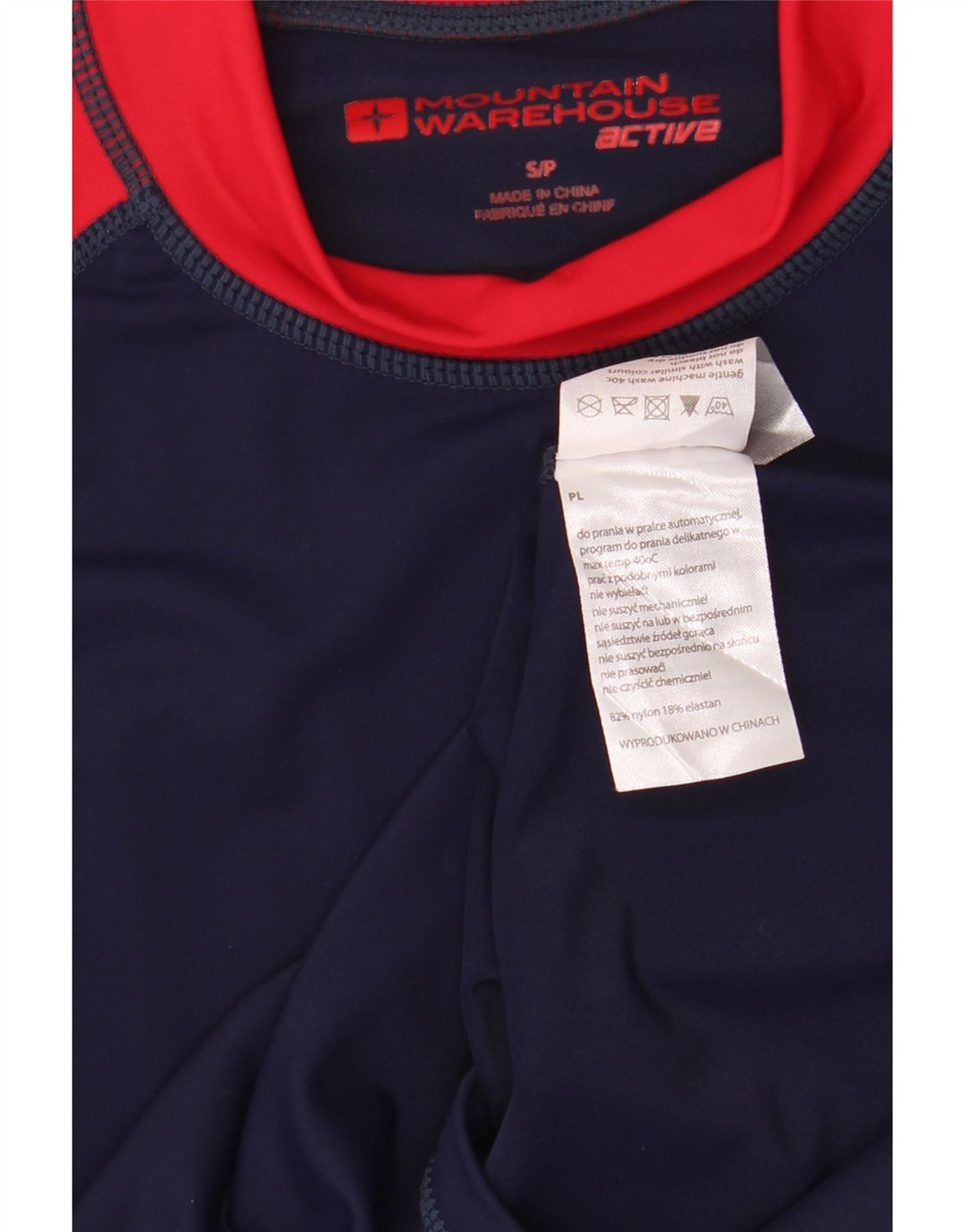 Mountain Warehouse Herre T-shirt Top Small Navy Blue Colourblock Nylon