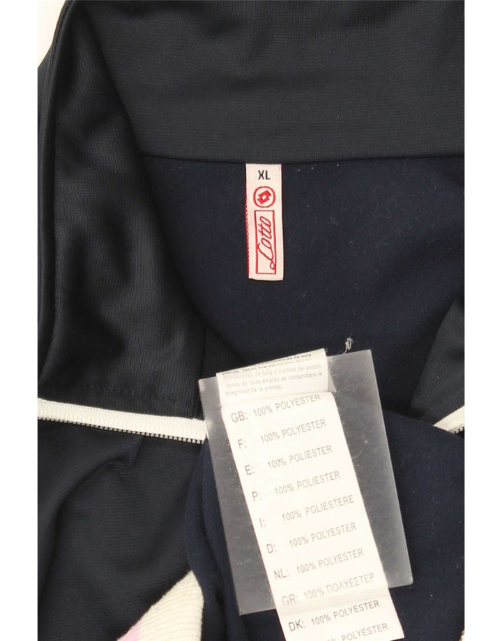 Lotto træningsdragt topjakke til kvinder UK 18 XL Marineblå Colourblock Polyester