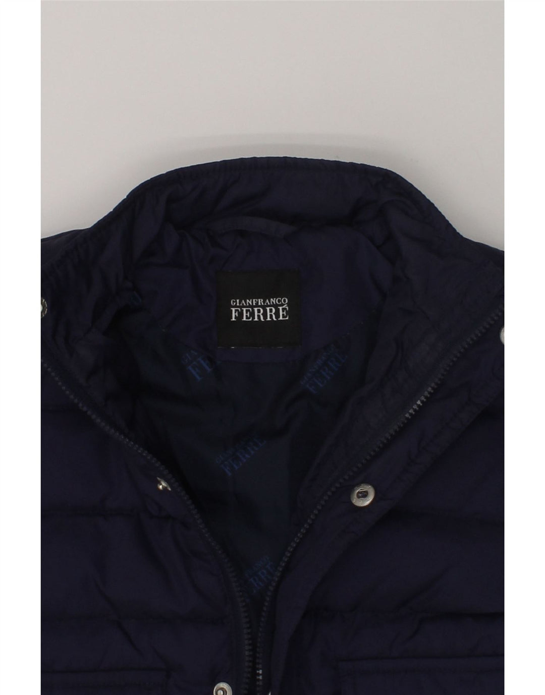 GIANFRANCO FERRE Baby Boys Padded Jacket 3-6 Months Navy Blue Polyester | Vintage Gianfranco Ferre | Thrift | Second-Hand Gianfranco Ferre | Used Clothing | Messina Hembry 