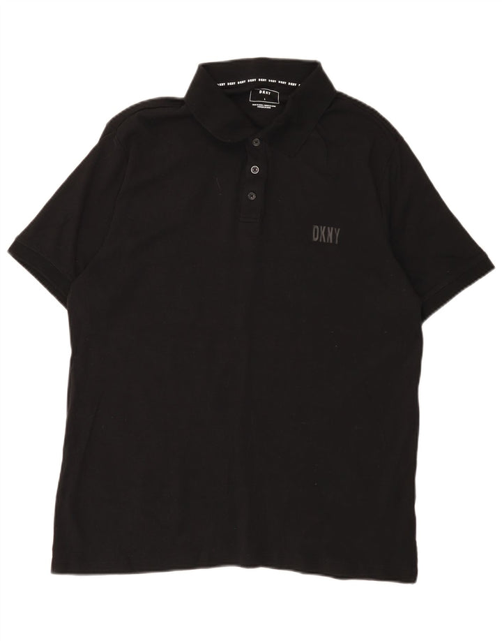 Dkny Herre Polo Shirt Stor Sort Bomuld