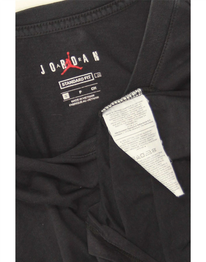 Nike Herre Standard Fit Grafisk T-shirt Top Lille sort bomuld