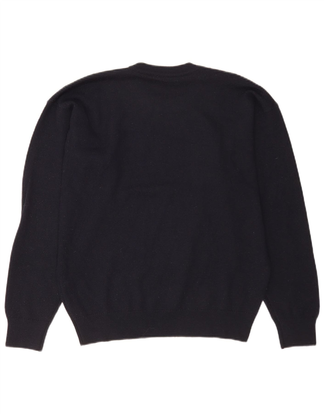 Lacoste Herre Crew Neck Jumper Sweater Størrelse 4 Medium Navy Blue Uld