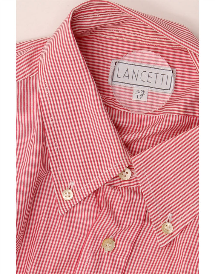 LANCETTI Herreskjorte str. 43 17 XL Rød nålestribe