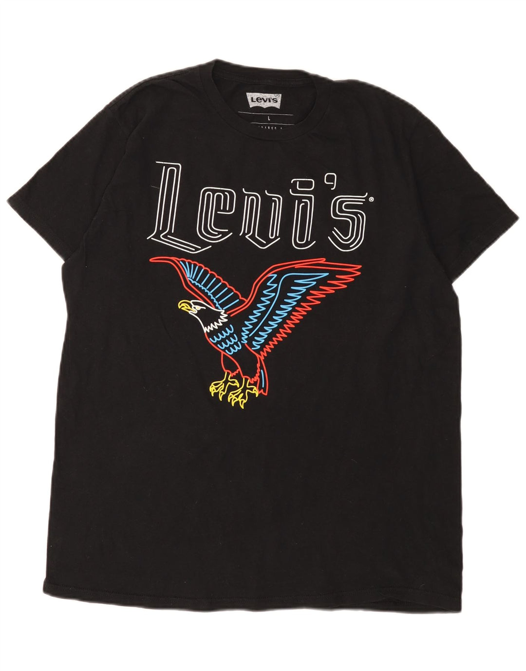 Levi's Herre grafisk T-shirt Top Stor sort bomuld