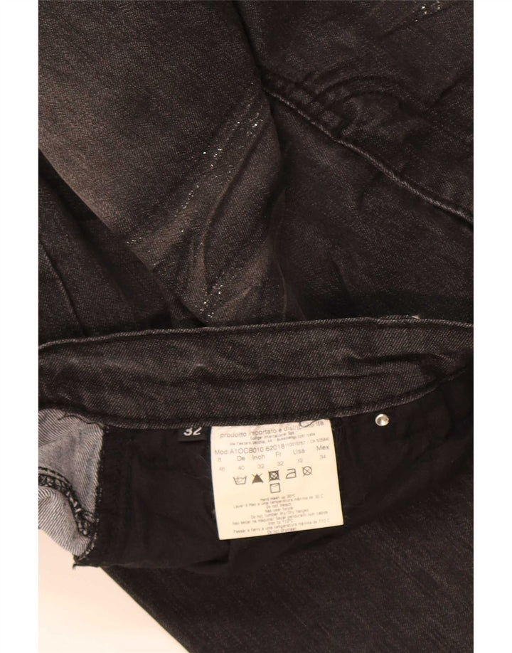 Roccobarocco Dame Straight Jeans W32 L28 Sort Bomuld