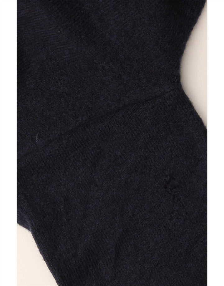 Zara Dame Oversized Roll Neck Jumper Sweater UK 10 Small Navy Blue