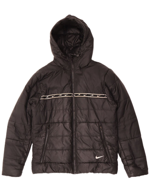 Nike Herre Therma-Fit grafisk polstret hættejakke UK 40 Large Black