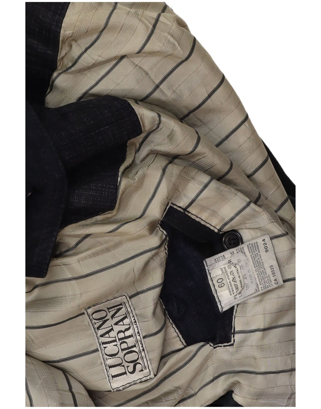 Luciano Soprani Herre Ruskindsjakke IT 60 5XL Navy Blue Læder
