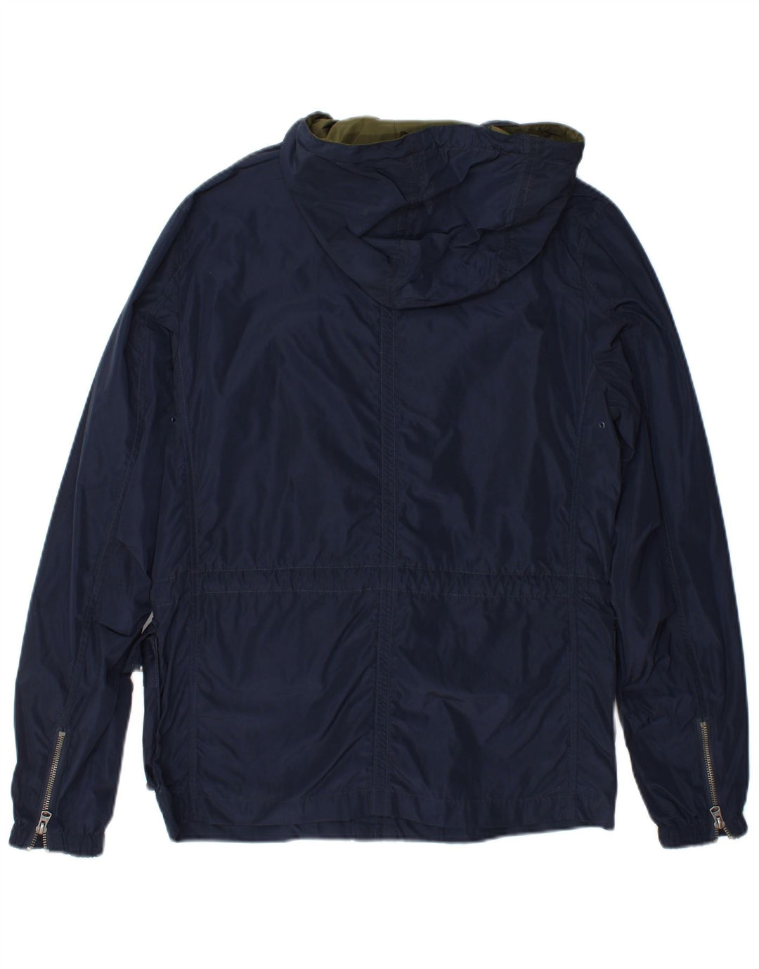 Wrangler Herre Hooded Utility Jacket UK 36 Small Navy Blue Polyester
