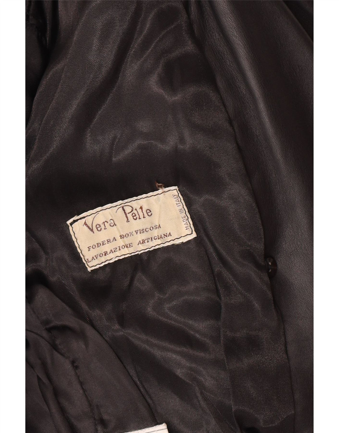 Vintage læderjakke til kvinder UK 14 Medium sort læder