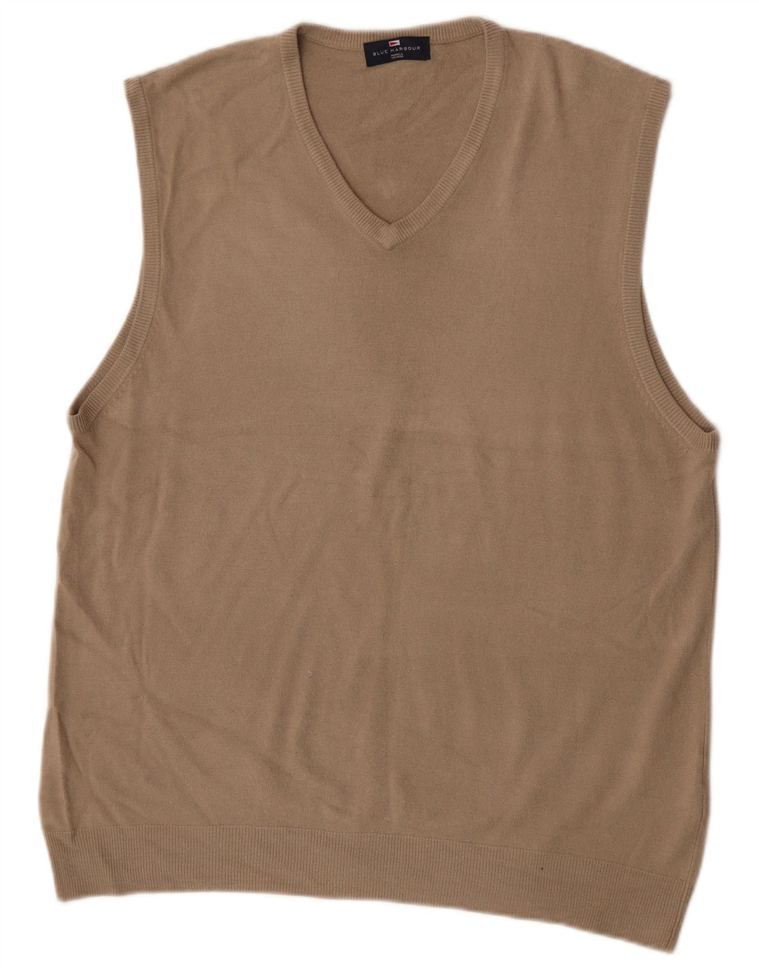 Marks & Spencer Herre Blue Harbor Vest Tank Top XL Beige Akryl