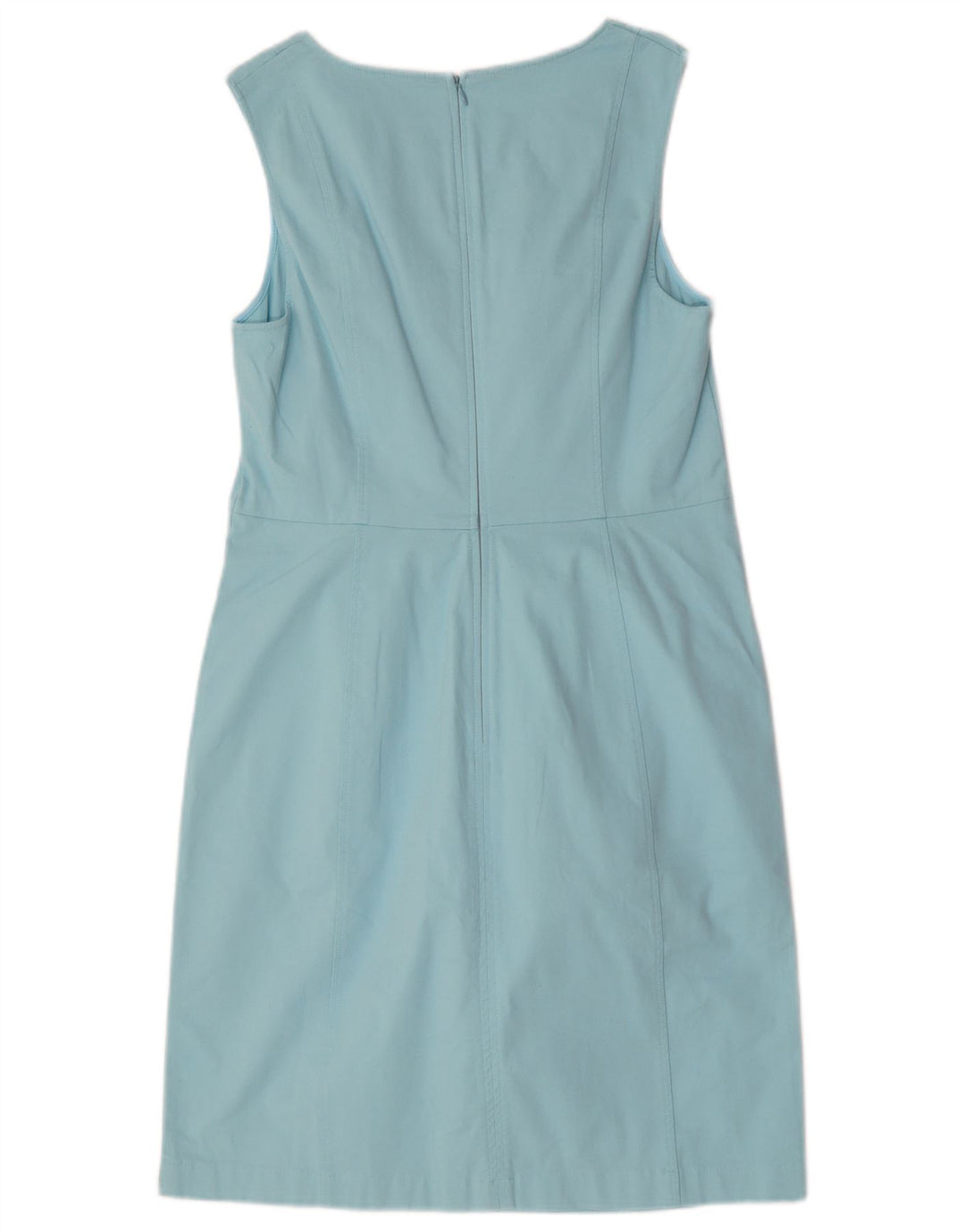 Boden Dame Ærmeløs Skede Kjole UK 12 Medium Blue Cotton