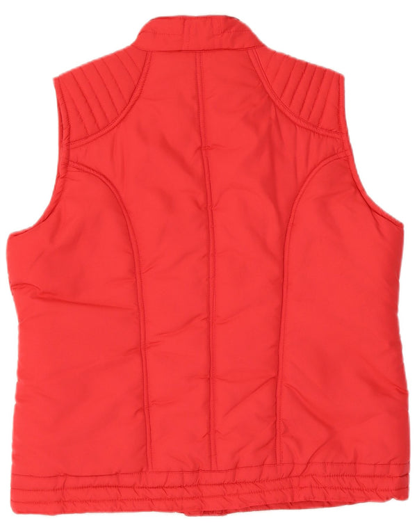 Paco Womens Polstret Gilet UK 16 Large Rød Polyester