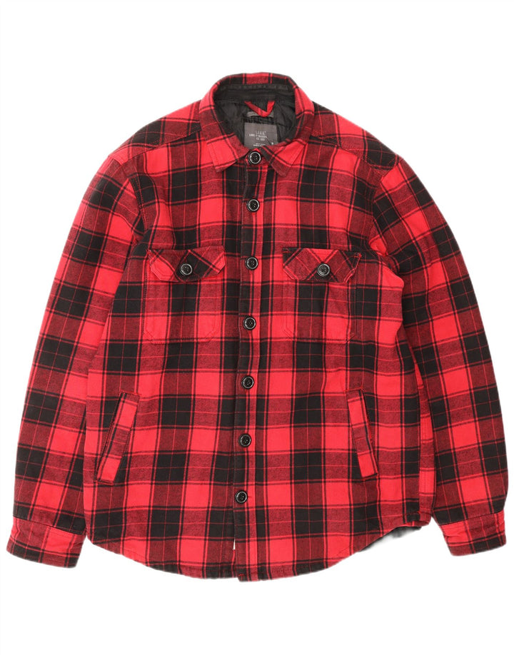 H&M Mens Lumberjack Flanel Shirt Large Pink Ternet Bomuld