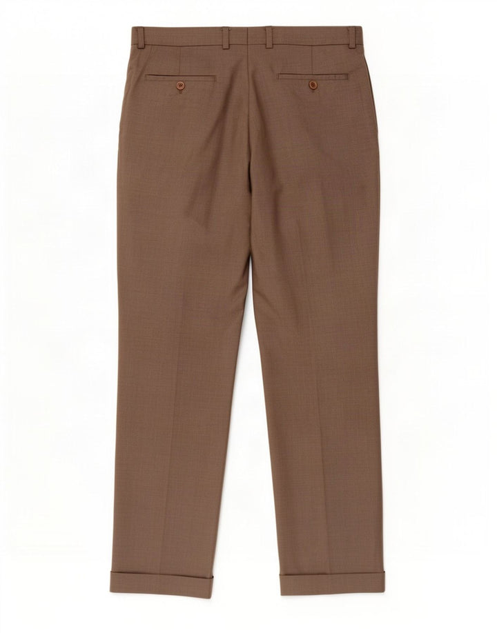 Marks & Spencer Herre Pegged Suit Bukser W34 L31 Brun Uld