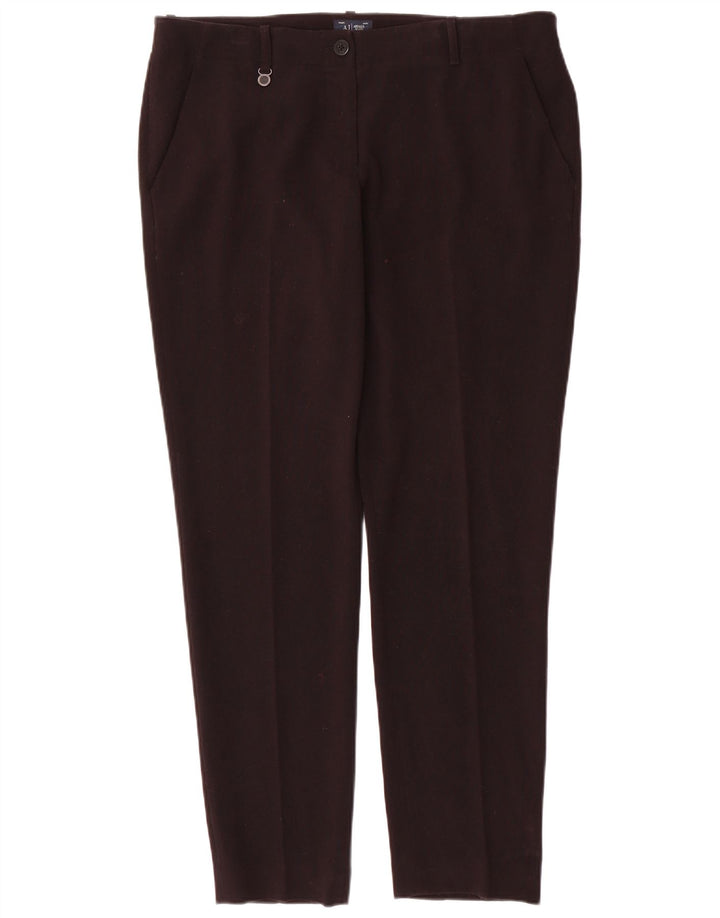 Armani Dame Slim Chino Bukser IT 48 XL W34 L31 Sort Polyester