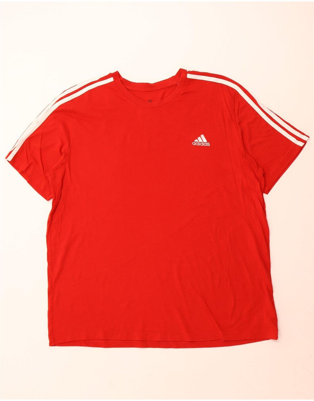 ADIDAS Herre T-Shirt Top 2XL Rød
