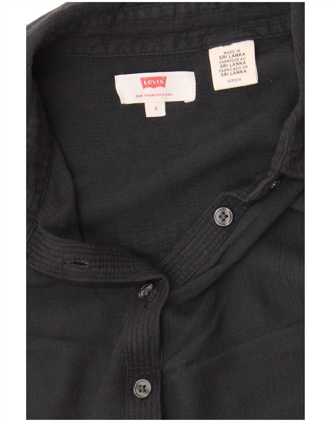 LEVI'S Dame Oversized Pullover Shirt UK 10 Small Black
