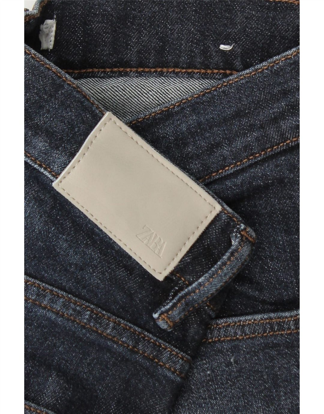 Zara Womens Cropped Jeans W32 L24 Marineblå