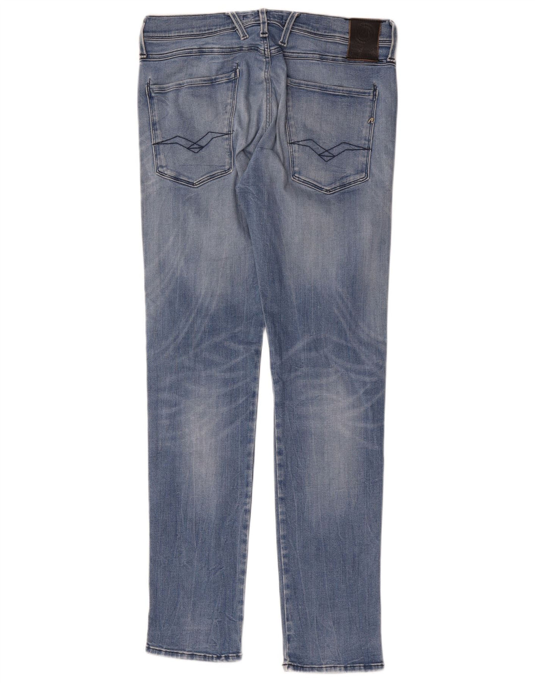 Replay Dame Anbass Slim Jeans W32 L32 Blå Polyester