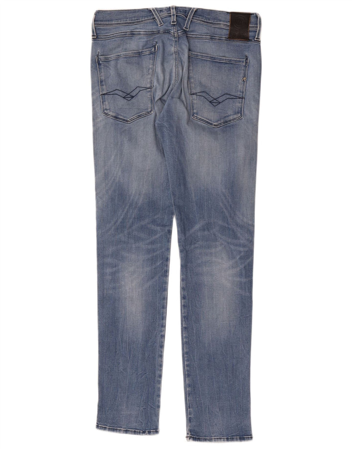 Replay Dame Anbass Slim Jeans W32 L32 Blå Polyester
