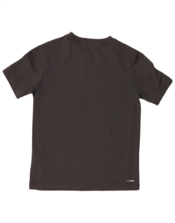 Adidas drenge grafisk t-shirt top 9-10 år grå polyester